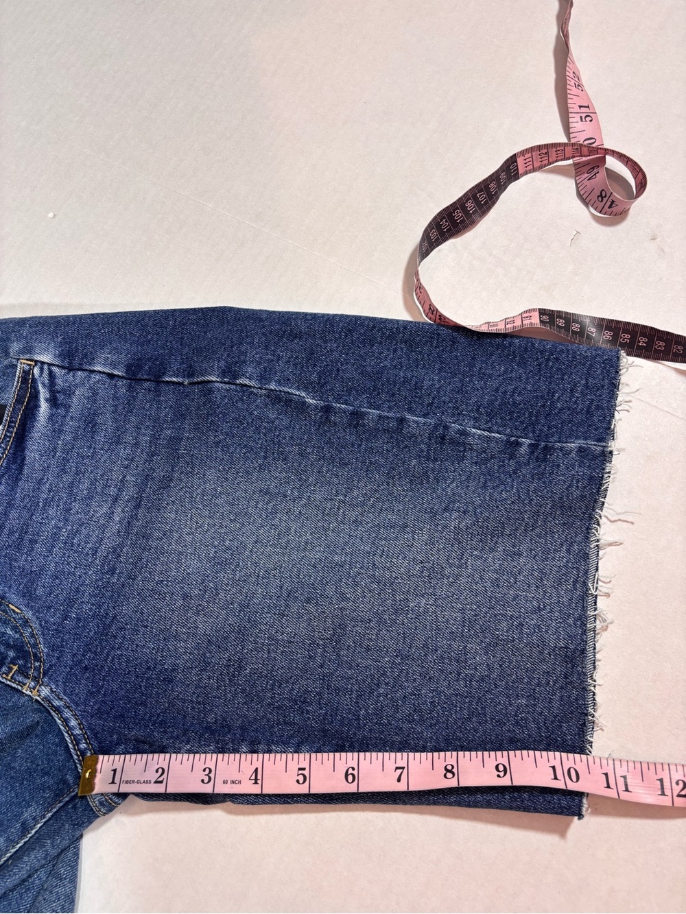 Just Black The Seamed Longer Short NWT XS Dark Denim BH522J Relaxed Elongted - Picture 15 of 16